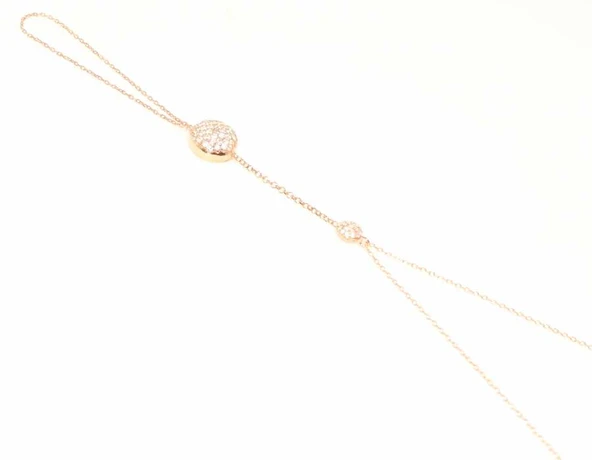 925 Ayar Rose Gümüş Yarım Yuvarlak Taşlı Şahmeran - Resim 6