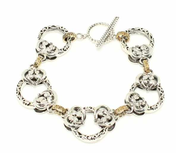 925 Ayar Gümüş Antik Bizans Bileklik - Resim 4