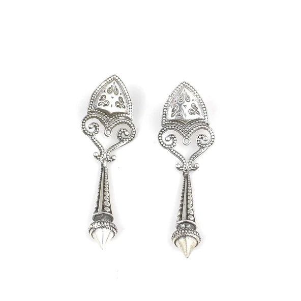 925 ayar Gümüş Külah Modeli Antik Bizans Küpe ürün görseli 1