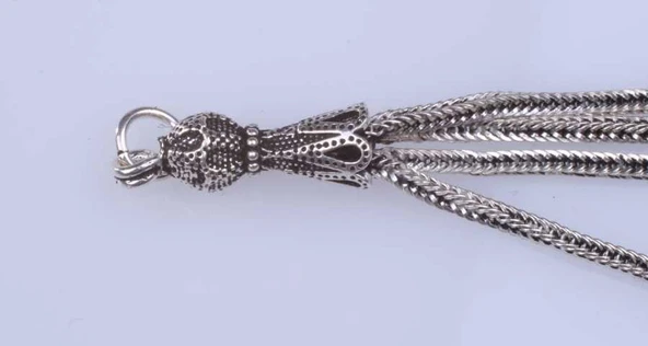 925 ayar Gümüş Ay Yıldız Püskül - Resim 2