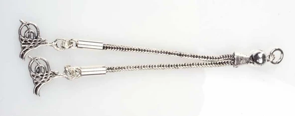 925 ayar Gümüş Osmanlı Tuğralı Püskül - Resim 5