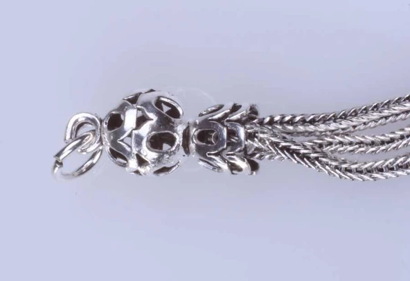 925 ayar Gümüş 3\'lü Üzüm Salkımı Püskül - Resim 4