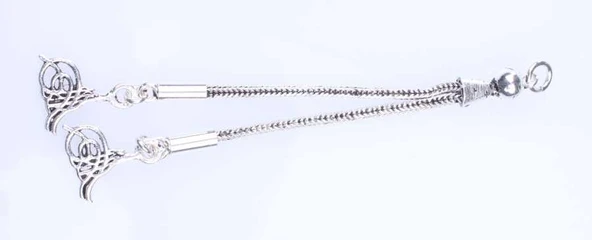 925 ayar Gümüş Osmanlı Tuğralı Püskül - Resim 6