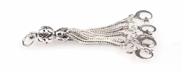 925 ayar Gümüş 5\'li Ayyıldız Püskül ürün görseli 1