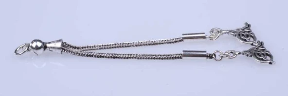 925 ayar Gümüş Osmanlı Tuğralı Püskül - Resim 7