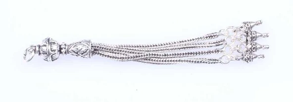 925 ayar Gümüş Desenli Çivi Püskül - Resim 6