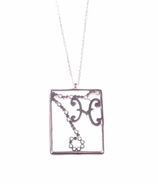 925 Ayar Rose Gümüş Balık Burcu Kolye - Resim 3