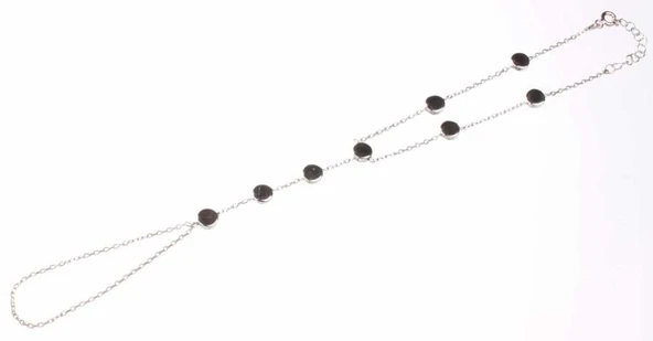 925 Ayar Gümüş Taşsız Yuvarlak Parçalı Şahmeran, Beyaz - Resim 3