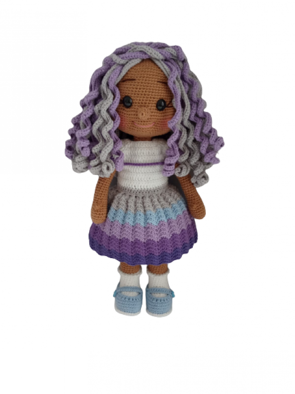 Esmer Güzeli Bebek Amigurumi Organik Oyuncak - 1