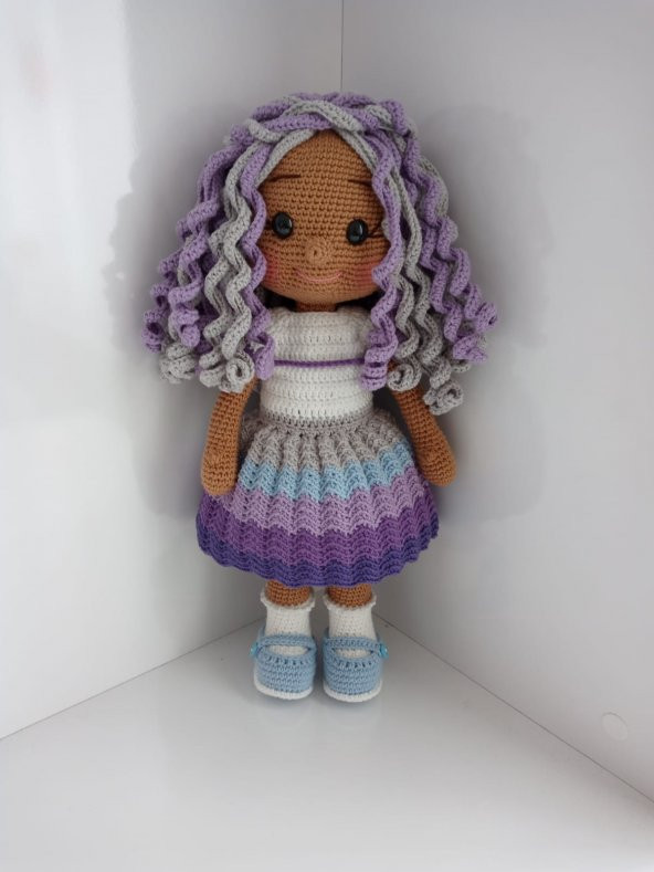Esmer Güzeli Bebek Amigurumi Organik Oyuncak - 2