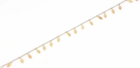 925 Ayar Gümüş 18 adet Oval Telkari Halhal Bileklik - Resim 3