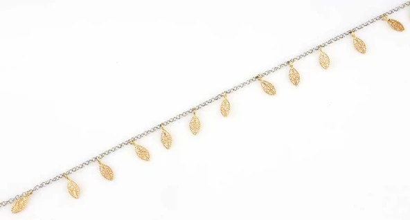 925 Ayar Gümüş 18 adet Oval Telkari Halhal Bileklik - Resim 5