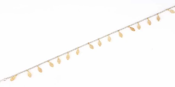 925 Ayar Gümüş 18 adet Oval Telkari Halhal Bileklik - Resim 2