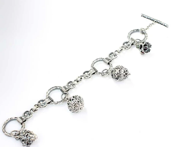 925 Ayar Gümüş Antik Bizans Toplu Tasarım Bileklik ürün görseli