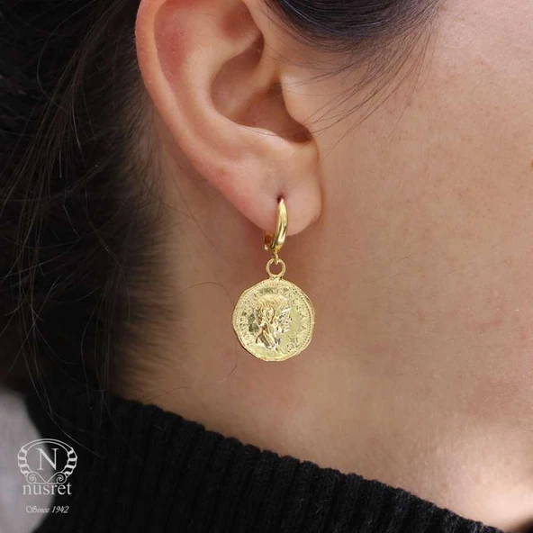 925 Ayar Gümüş Bereket Simgesi Küpe - Resim 3