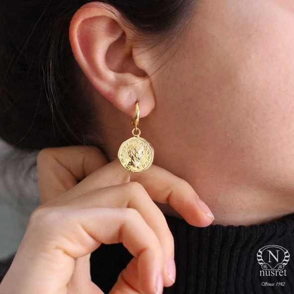 925 Ayar Gümüş Bereket Simgesi Küpe - Resim 7