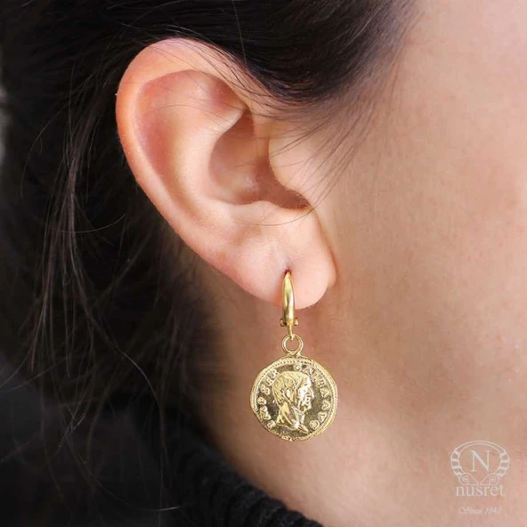 925 Ayar Gümüş Bereket Simgesi Küpe - Resim 4