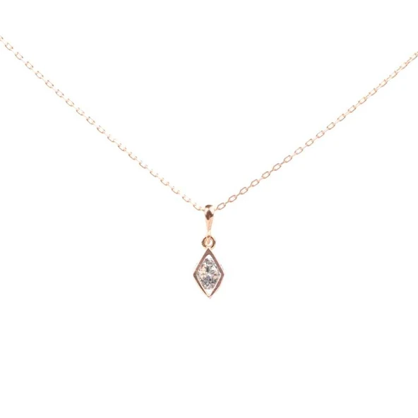 925 Ayar Gümüş Zirkon Taşlı Minik Kolye ürün görseli