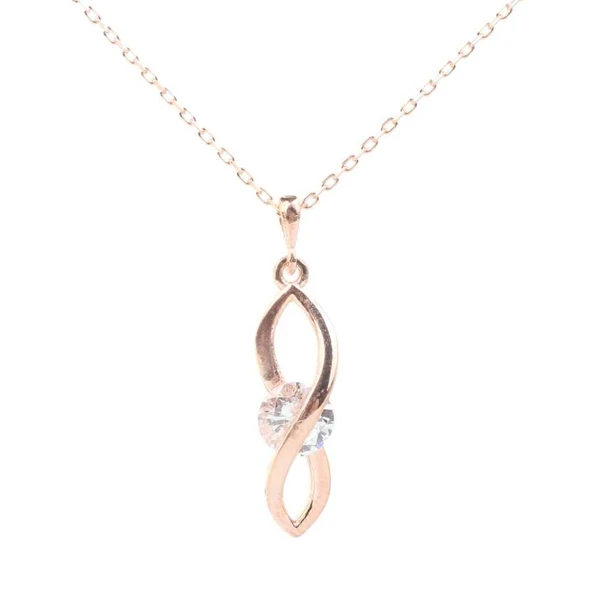 925 Ayar Gümüş Zirkon Taşlı Sonsuzluk Model Kolye ürün görseli