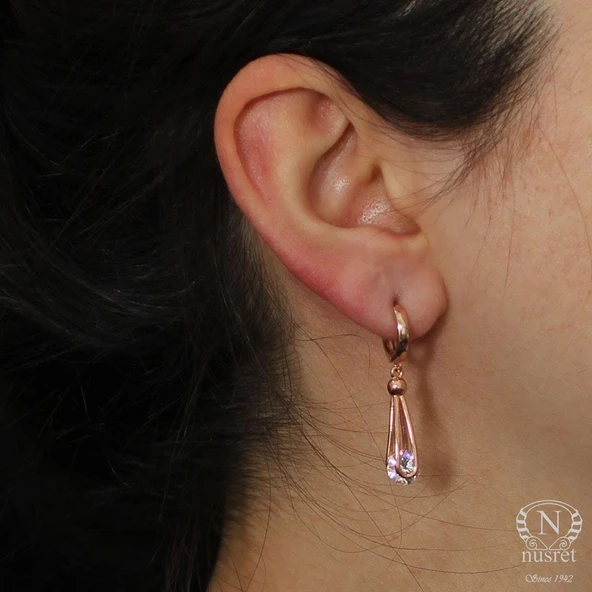 925 Ayar Gümüş Taşlı Trend Küpe ürün görseli 1