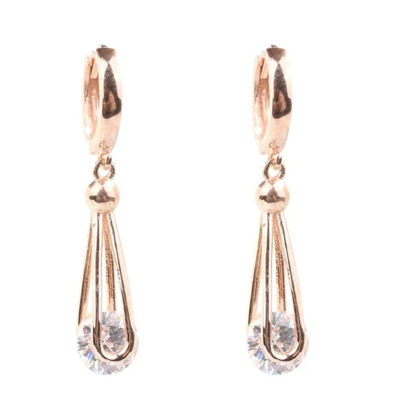 925 Ayar Gümüş Taşlı Trend Küpe - Resim 2