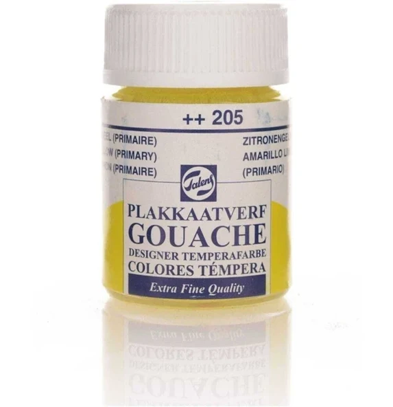 Talens Gouache Jar 16ml Guaj Boya Lemon Yellow / 205