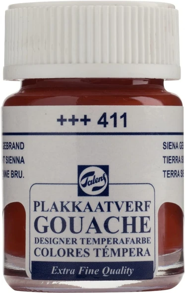 Talens Gouache Jar 16ml Guaj Boya Burnt Sienna / 411 ürün görseli