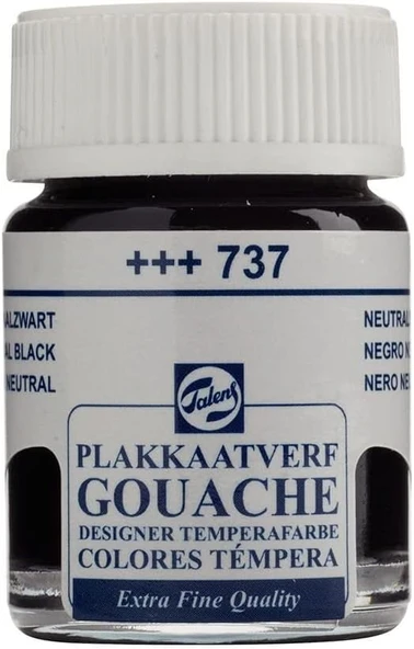 Talens Gouache Jar 16ml Guaj Boya Neutral Black / 737