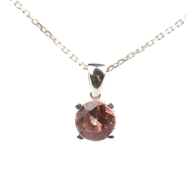 925 Ayar Gümüş Zultanit Tektaş Kolye ürün görseli