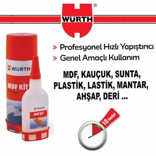 WÜRTH HIZLI YAPIŞTIRICI 100GR+500ML