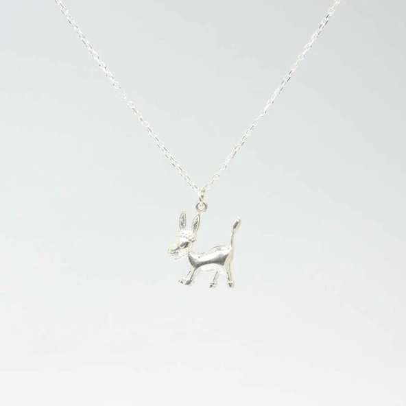 925 Ayar Gümüş Eşek Model Kolye - Resim 2