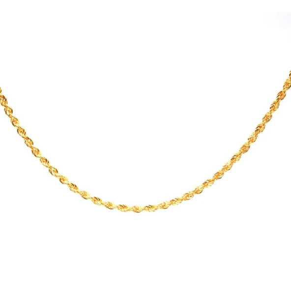 925 Ayar Gümüş Halat Zincir Kolye - Resim 2