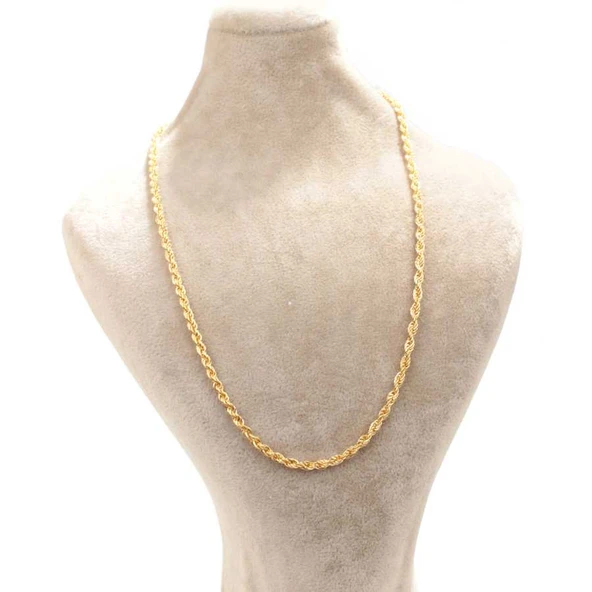 925 Ayar Gümüş Halat Zincir Kolye - Resim 4