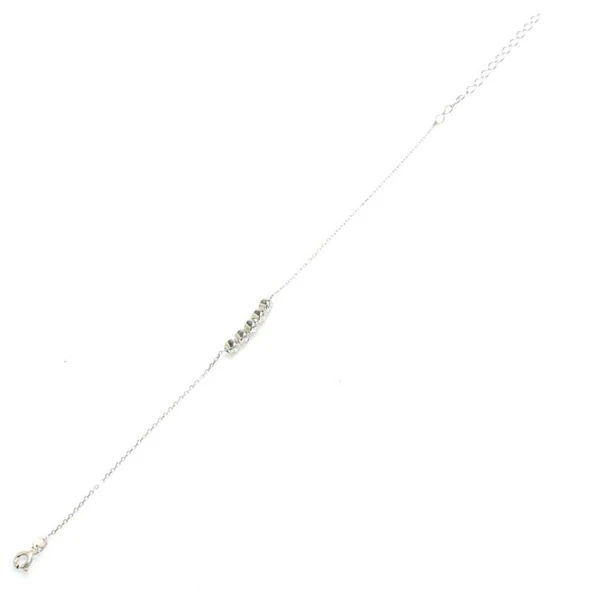 925 Ayar Gümüş Zirkon Taşlı 5 Sıra Suyolu Bileklik - Resim 2