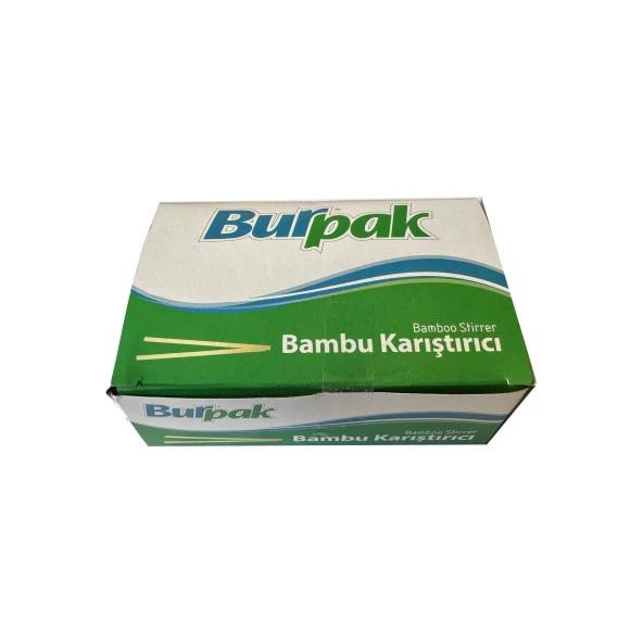 Burpak Tahta Ahşap Bambu Çay Kahve Karıştırıcı Çubuk Kaşık - 11 Cm. - 400 Adetlik 20 Paket - 2