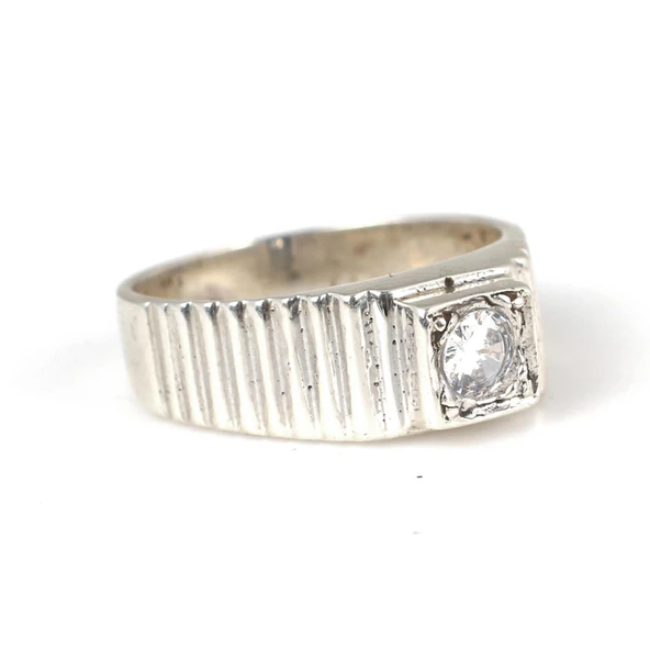 925 Ayar Gümüş Zirkon Taşlı Yüzük - Resim 4