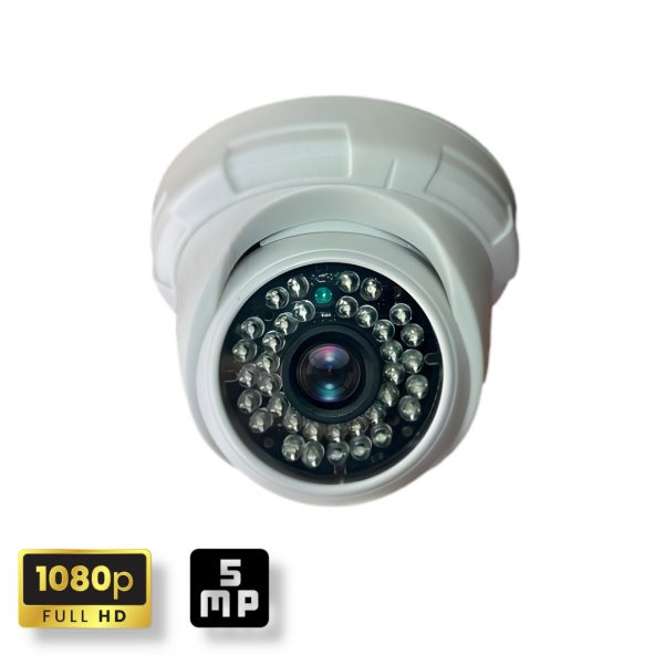 5 Kameralı Set - İnsan Yüz Hareket Algılayan 5MP Lens 36 IRLED 1080P İç Mekan Güvenlik Kamerası Seti D136B - 3
