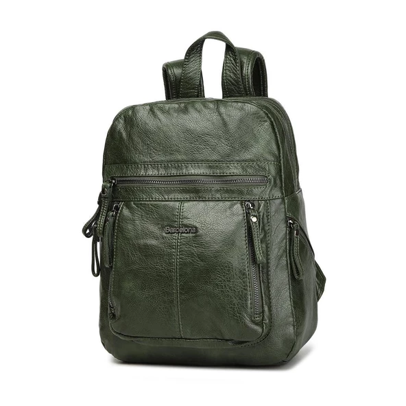 Yıkama Deri Orta Boy Kadın Sırt Çantası 21-K Barcelona 1846 - 3