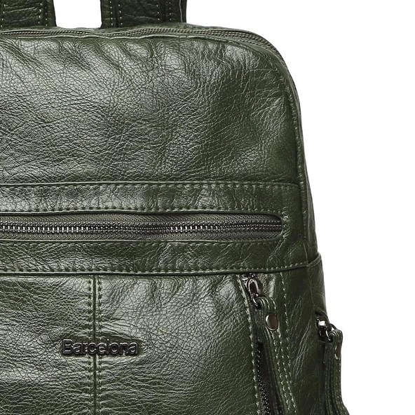Yıkama Deri Orta Boy Kadın Sırt Çantası 21-K Barcelona 1846 - 4