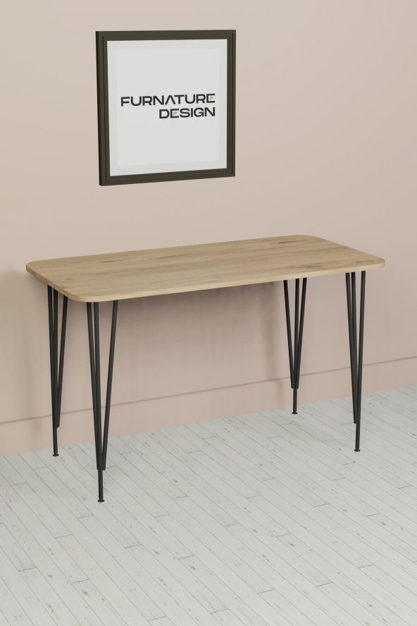 60x120 Mutfak Masası Metal Ayaklı Yemek Masası Çalışma Masası - 3
