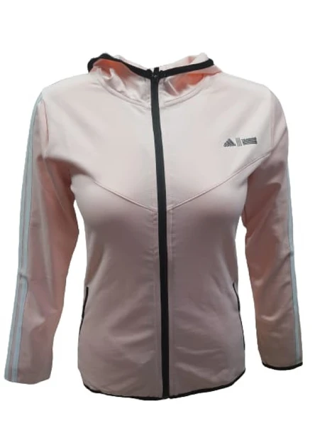 Adidas A0778 Kadın Dalgıç Kolu Şeritli Tam Fermuarlı Sweatshirt - Resim 12