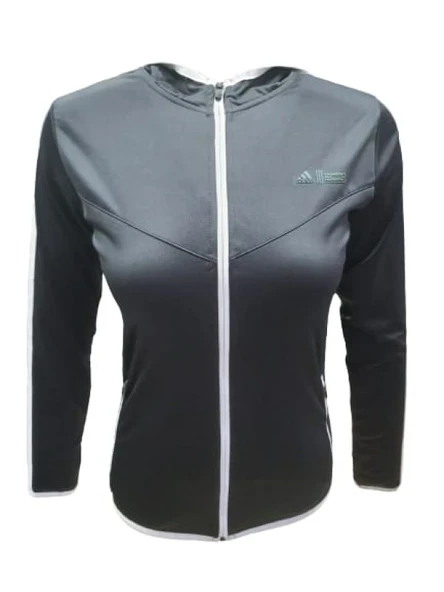 Adidas A0778 Kadın Dalgıç Kolu Şeritli Tam Fermuarlı Sweatshirt - Resim 9