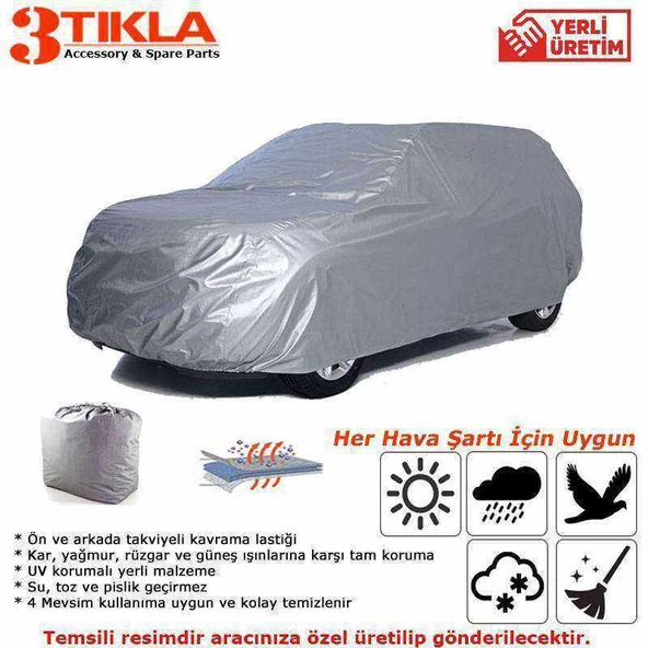 Opel Astra Sedan 2021 İçin 4 Mevsim Kullanımlı, Su ve Toz dan Koruyan Miflonlu Araba Örtüsü - Resim 2