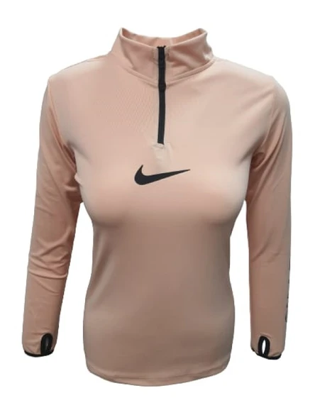 Nike 0743 Kadın Kolu Baskılı Pro Crop Sweatshirt - 12