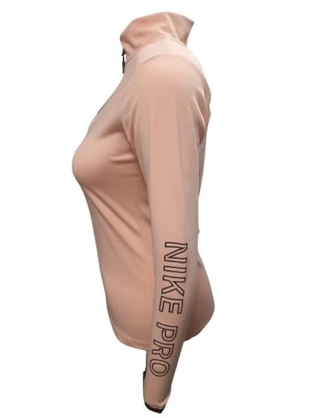 Nike 0743 Kadın Kolu Baskılı Pro Crop Sweatshirt - 3