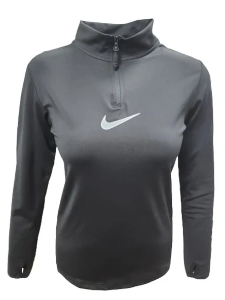Nike 0743 Kadın Kolu Baskılı Pro Crop Sweatshirt - 6