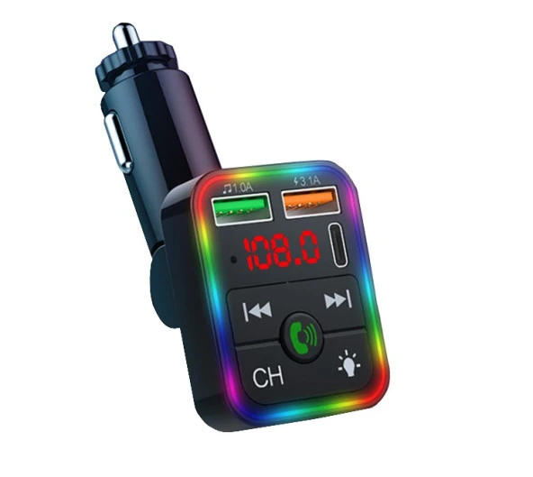 Concord C618 Rgb Işıklı PD 18 + QC 3.1A Şarj Oynar Başlıklı Bluetooth 5.1V Fm Transmitter - 3