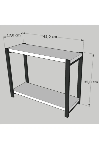 FurnatureDesign Metal Mutfak Tezgah Üstü Organizer 2 Yüksek Raflı Banyo Mutfak Düzenleyici Atlantik Çam - 3