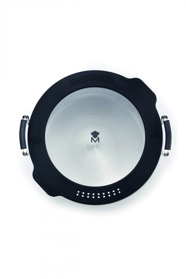 MasterPro Paslanmaz Çelik Tencere İndüksiyonlu İç içe geçme özellikli Çok fonksiyonlu tencere kapaklı 24 cm Smart serisi 3779 - 4