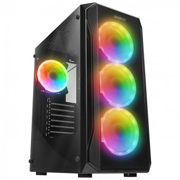 Everest 600W-Peak  X-Racer  TG RGB Fan Mid Tower